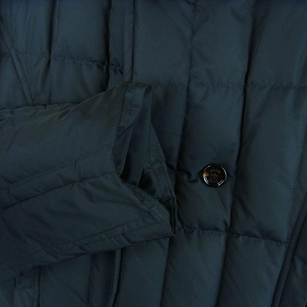 ムーレー MORRIS KM モーリス ファー ダウン ジャケット イタリア製 ダークネイビー系 48【中古】
