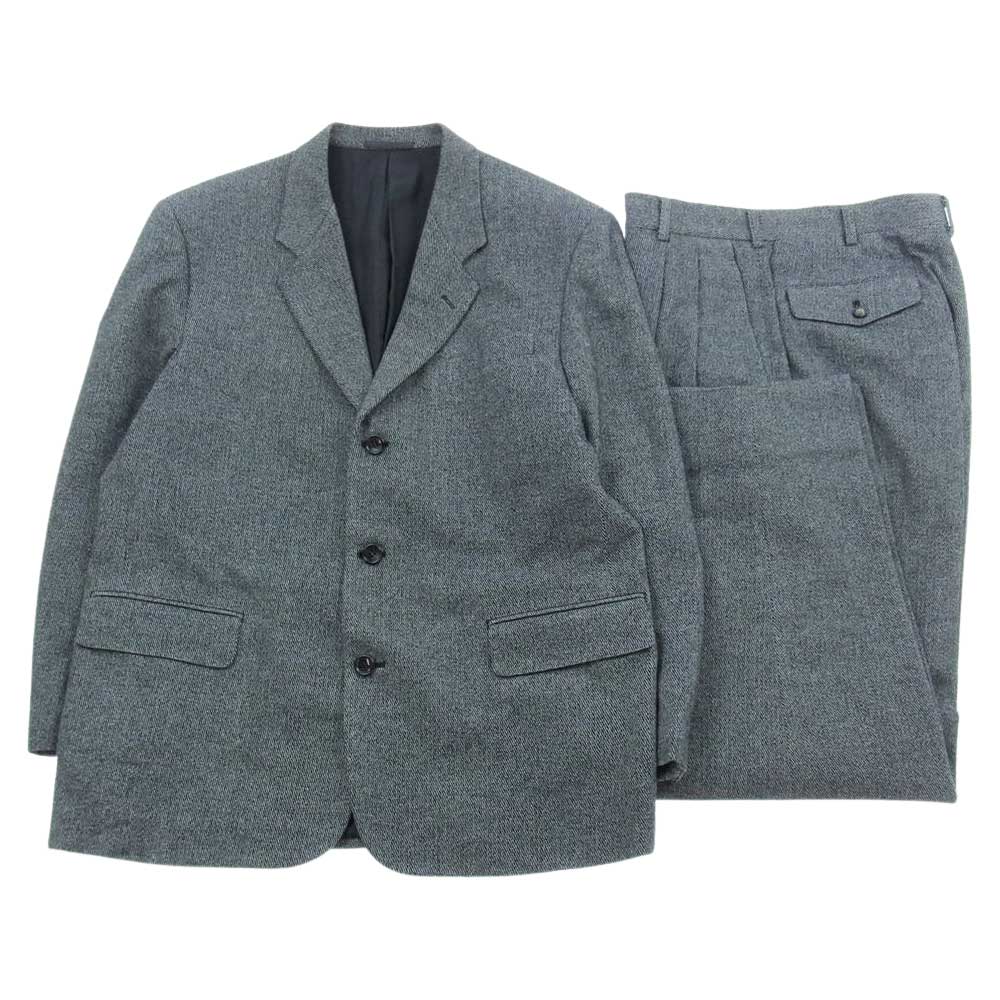 COMME des GARCONS HOMME コムデギャルソンオム AD1995 HJ-04015M HP-04013M ヴィンテージ アーカイブ  ウール ツィード 3ツ釦 総裏 セットアップ スーツ グレー系 M【中古】