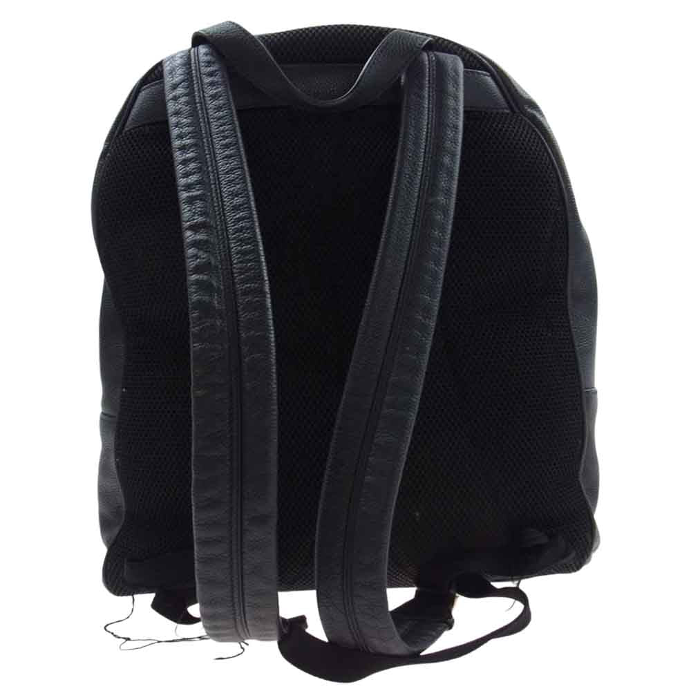 GUCCI グッチ 547834 レザー プリント バック パック ブラック系【中古】