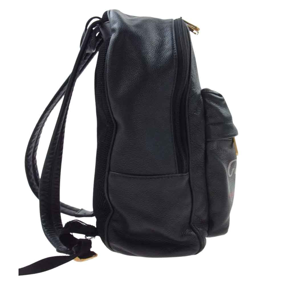 GUCCI グッチ 547834 レザー プリント バック パック ブラック系【中古】
