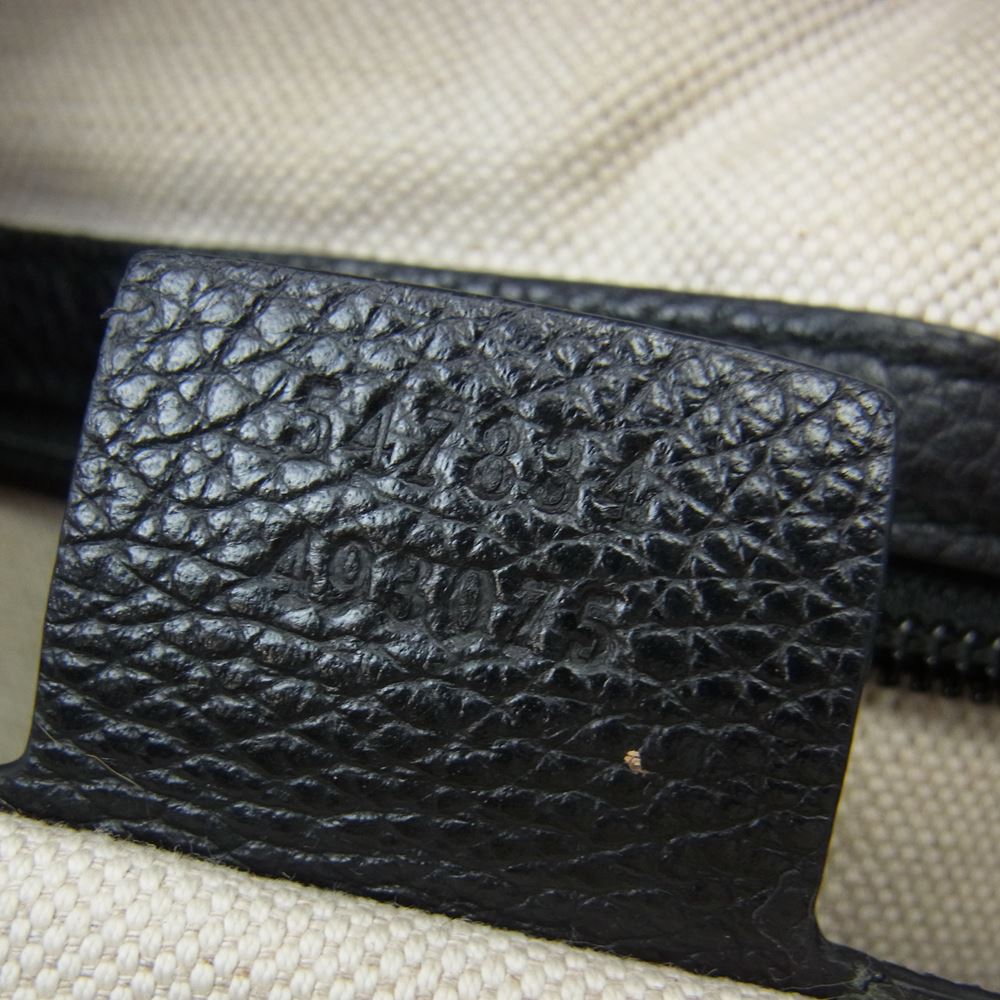 GUCCI グッチ 547834 レザー プリント バック パック ブラック系【中古】