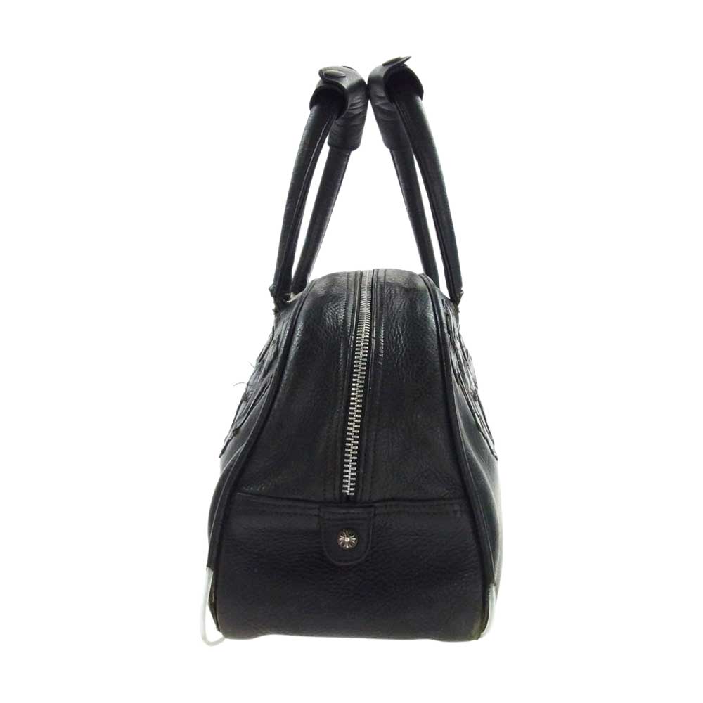 CHROME HEARTS クロムハーツ（原本無） GYM BAG ジム バッグ セメタリークロスパッチ オールド スモール レザー ハンドバッグ ブラック系【中古】