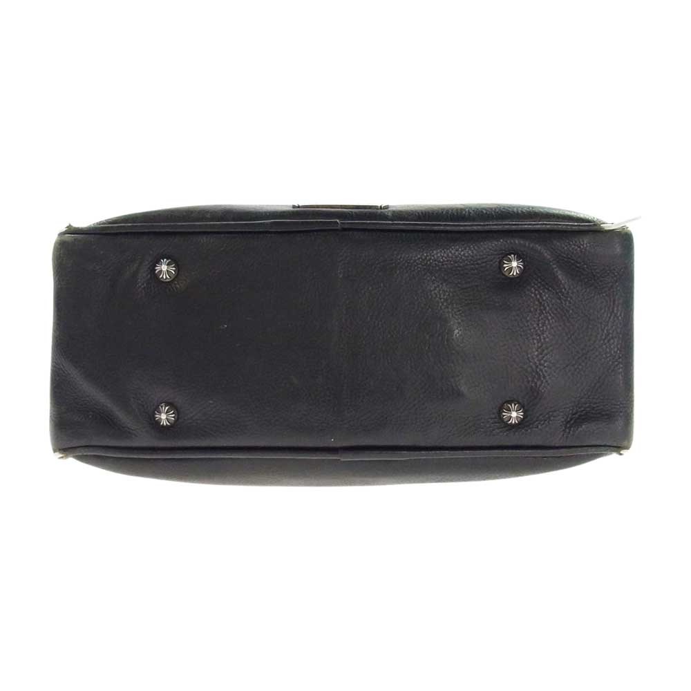 CHROME HEARTS クロムハーツ（原本無） GYM BAG ジム バッグ セメタリークロスパッチ オールド スモール レザー ハンドバッグ ブラック系【中古】