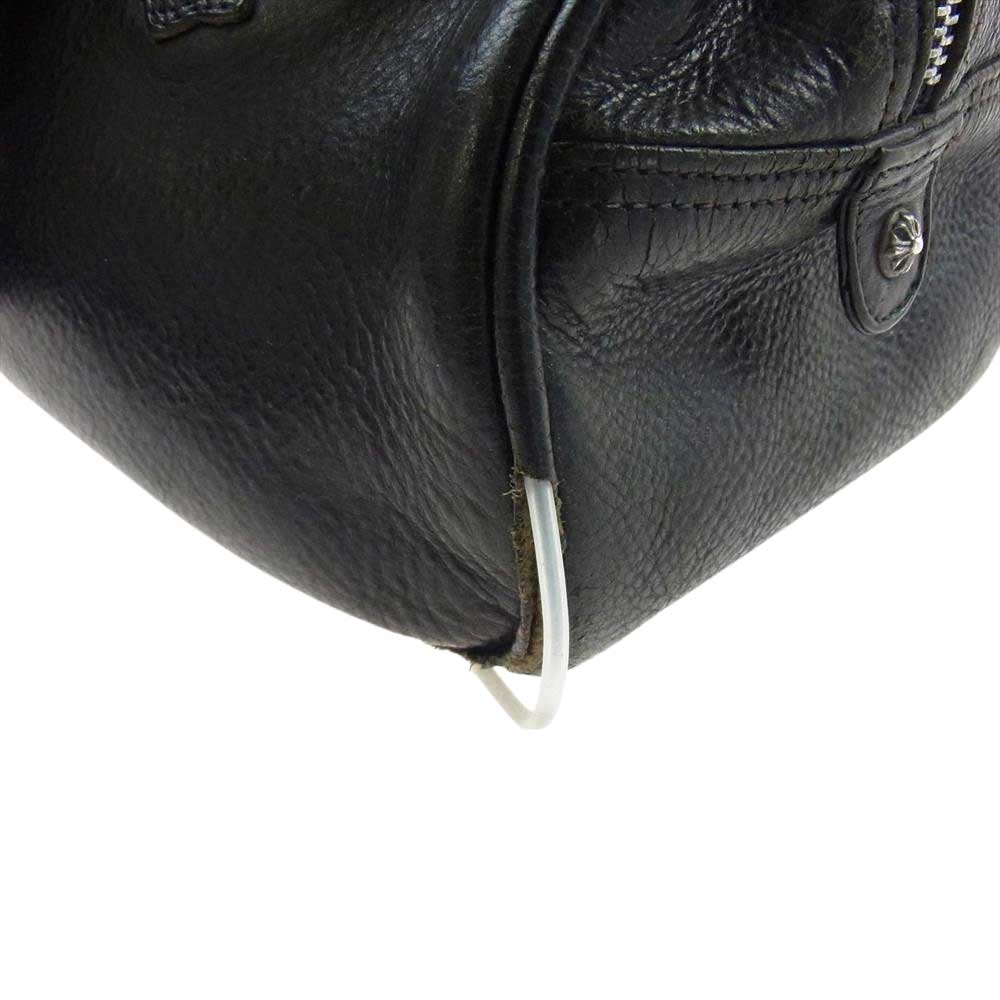 CHROME HEARTS クロムハーツ（原本無） GYM BAG ジム バッグ セメタリークロスパッチ オールド スモール レザー ハンドバッグ ブラック系【中古】
