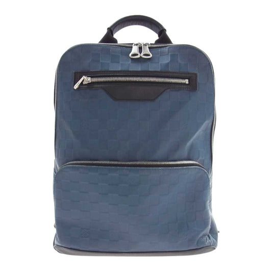LOUIS VUITTON ルイ・ヴィトン N41045 ダミエ アヴェニュー アンフィニレザー バックパック リュック ネイビー系【中古】