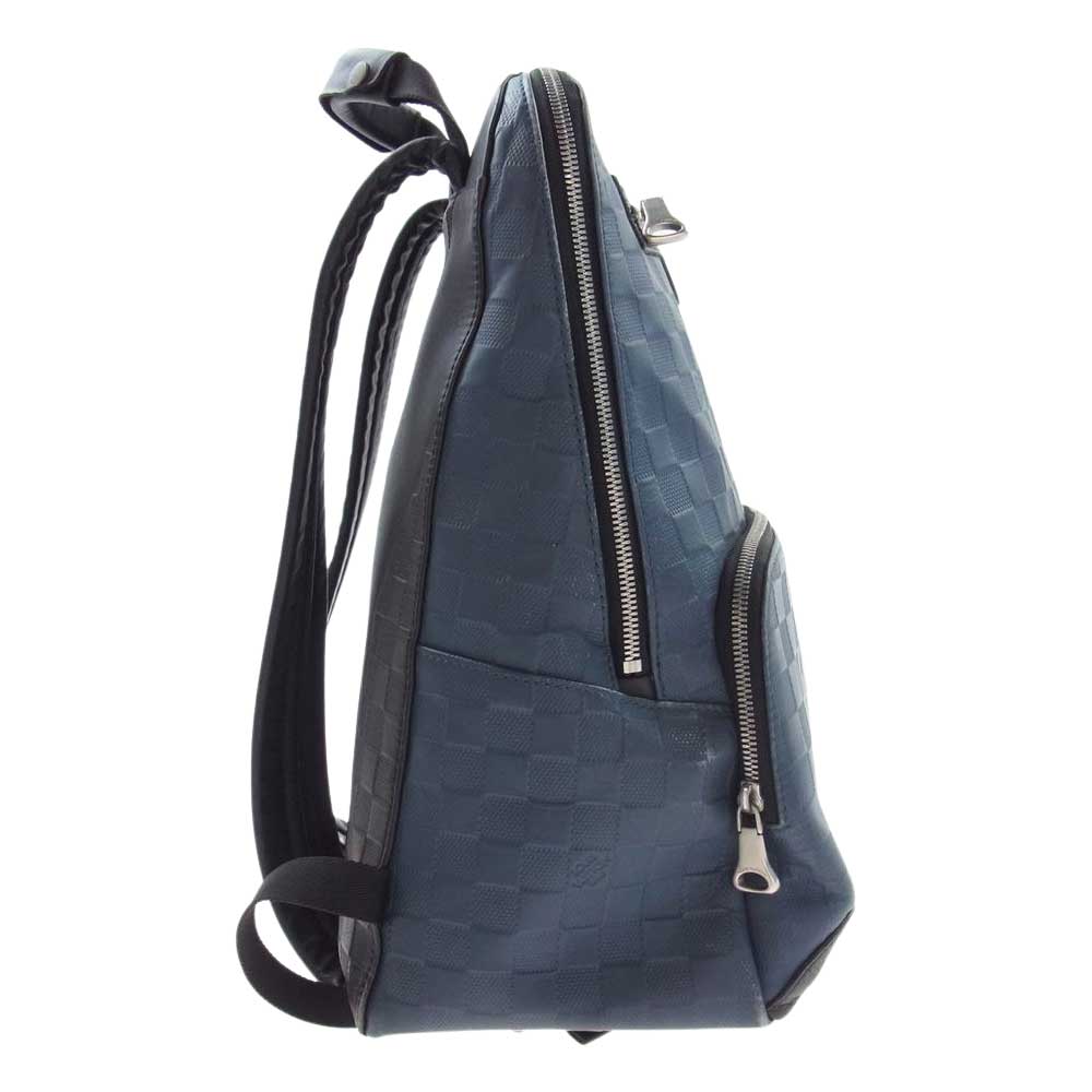 LOUIS VUITTON ルイ・ヴィトン N41045 ダミエ アヴェニュー アンフィニレザー バックパック リュック ネイビー系【中古】