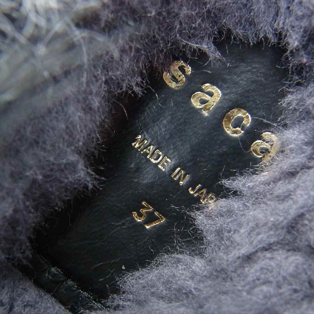 Sacai サカイ 22AW 22-06298 Mix Faux Fur Sandals ミックス フェイクファー サンダル グレー系 37/23.5cm【中古】