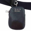 PRADA プラダ 1BH182 VITTELO DAINO SOFT ミニポーチ付 レザー ショルダー バッグ 三角ロゴ ブラック系【中古】