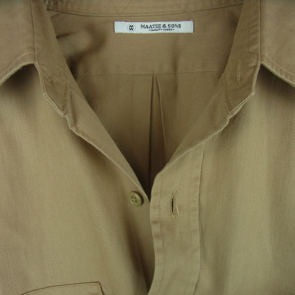 マーティーアンドサンズ MT2303-0605C 長袖 ワーク シャツ コットン 日本製 ベージュ系 2【中古】