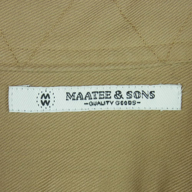 マーティーアンドサンズ MAATEE&SONS MT2303-0605C 長袖 ワーク シャツ コットン 日本製 ベージュ系 2