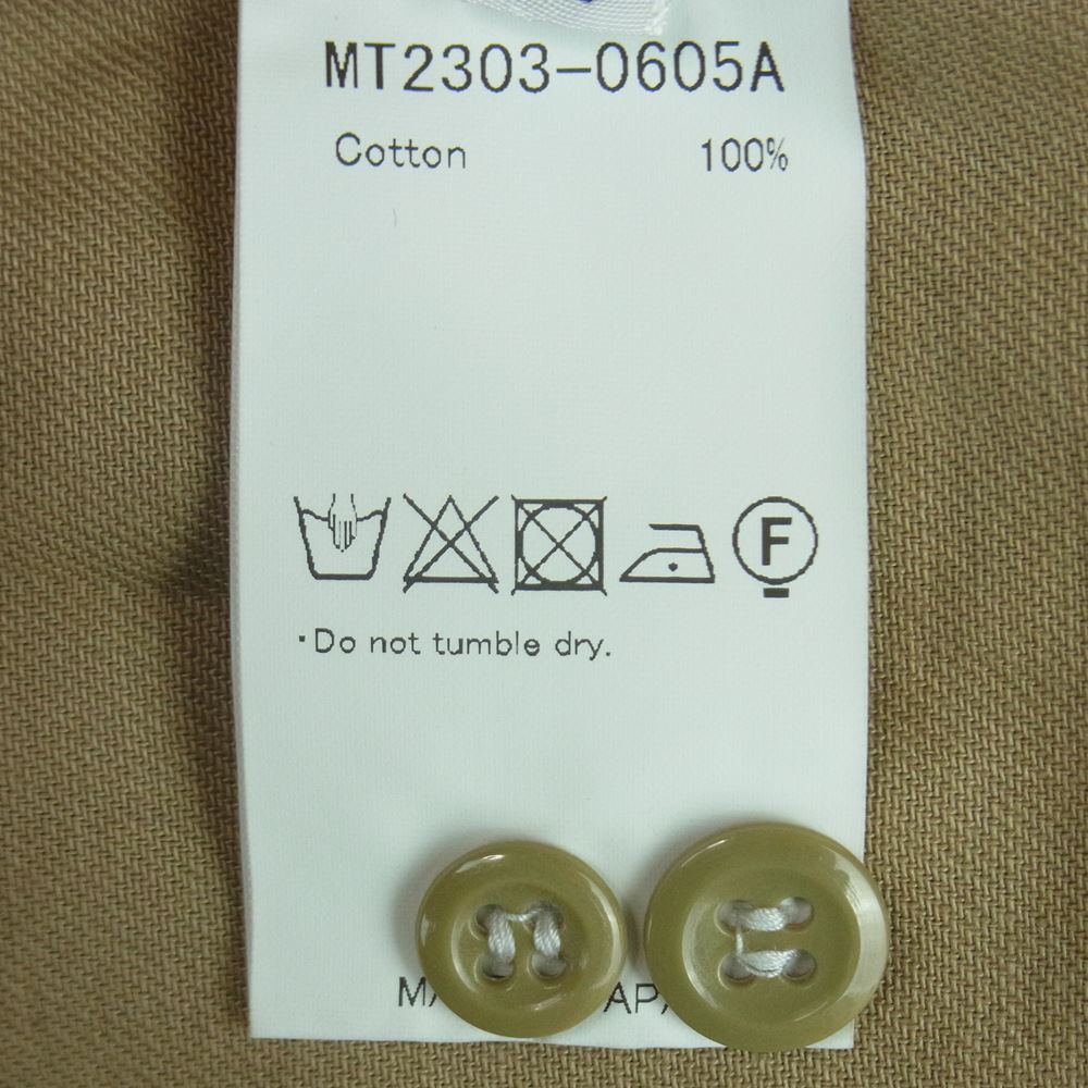 マーティーアンドサンズ MT2303-0605C 長袖 ワーク シャツ コットン 日本製 ベージュ系 2【中古】