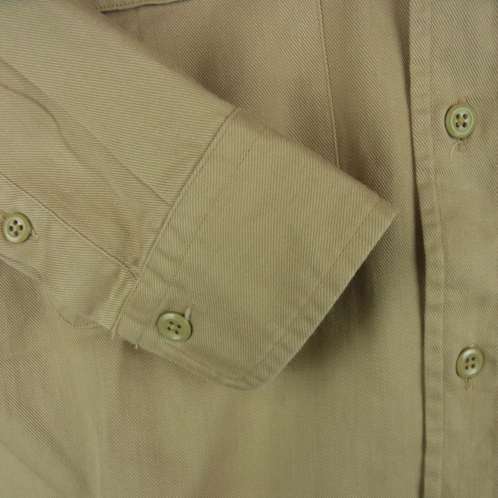 マーティーアンドサンズ MT2303-0605C 長袖 ワーク シャツ コットン 日本製 ベージュ系 2【中古】