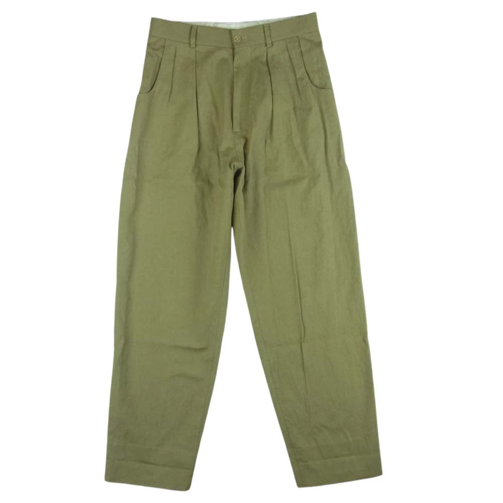 ニート 21-030-050-0070-1-0 CARUSO L’ECHOPPE 別注 ITALY SINGLE TROUSERS カルーゾトラウザー パンツ サンドベージュ系 42【中古】