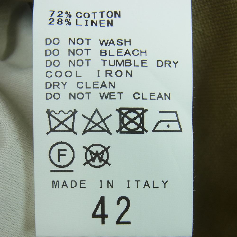 ニート 21-030-050-0070-1-0 CARUSO L’ECHOPPE 別注 ITALY SINGLE TROUSERS カルーゾトラウザー パンツ サンドベージュ系 42【中古】