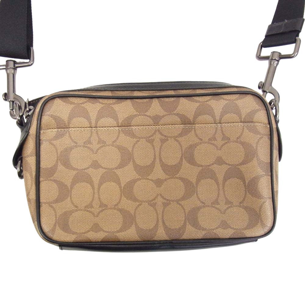 COACH コーチ G2022 5573 クロス ボディー シグネチャー ショルダー バッグ ななめ掛け  ブラウン系【中古】