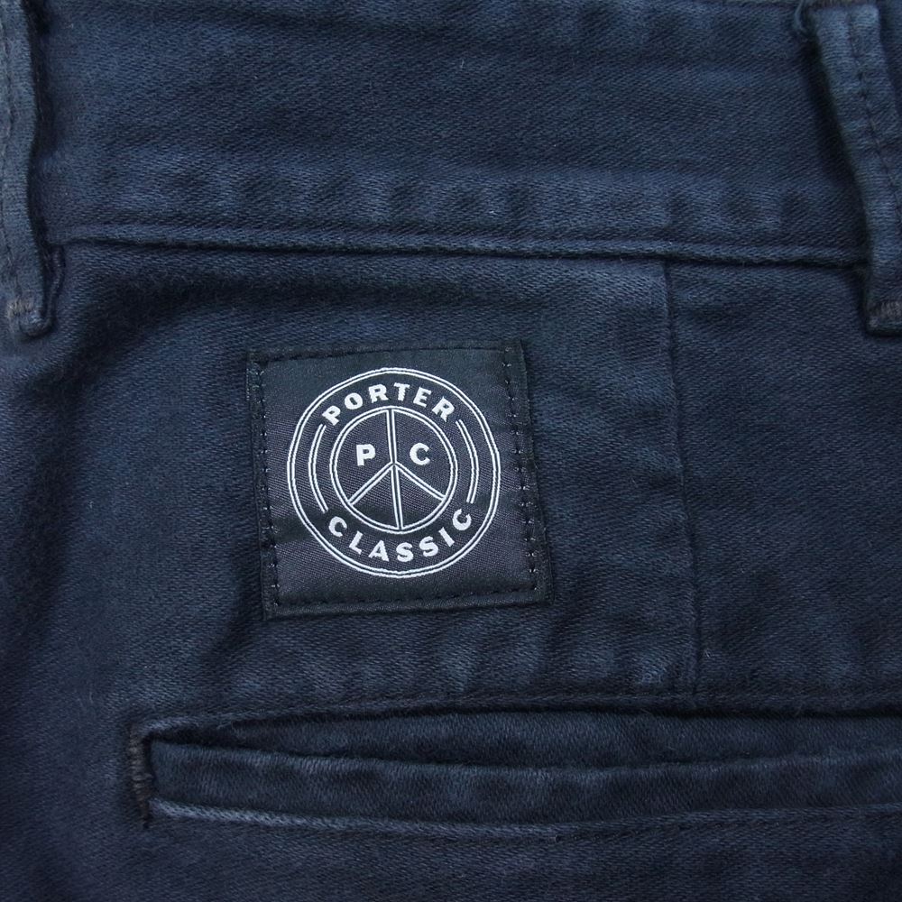 PORTER CLASSIC ポータークラシック MOLESKIN CROPPED PANTS モールスキン クロップド パンツ ブラック系 S【中古】