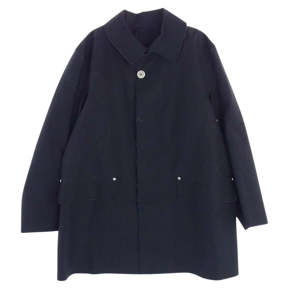 Paul Smith ポール・スミス Y40-02  MACKINTOSHY マッキントッシュ 英国製 ゴム引き ステンカラー コート ブラック系 M【中古】