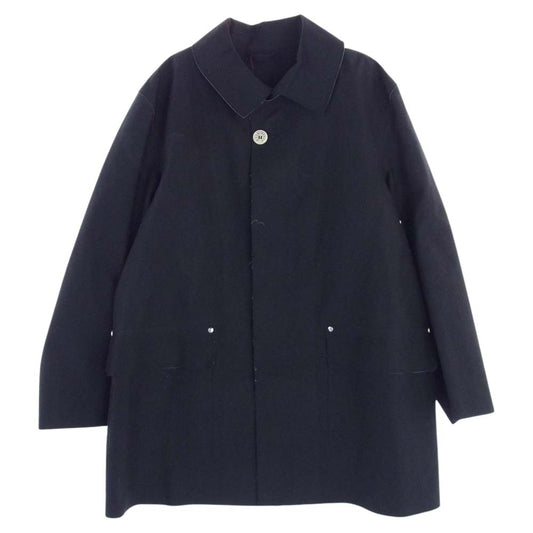 Paul Smith ポール・スミス Y40-02  MACKINTOSHY マッキントッシュ 英国製 ゴム引き ステンカラー コート ブラック系 M【中古】