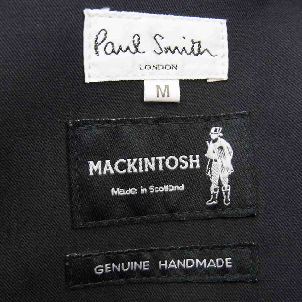 Paul Smith ポール・スミス Y40-02  MACKINTOSHY マッキントッシュ 英国製 ゴム引き ステンカラー コート ブラック系 M【中古】