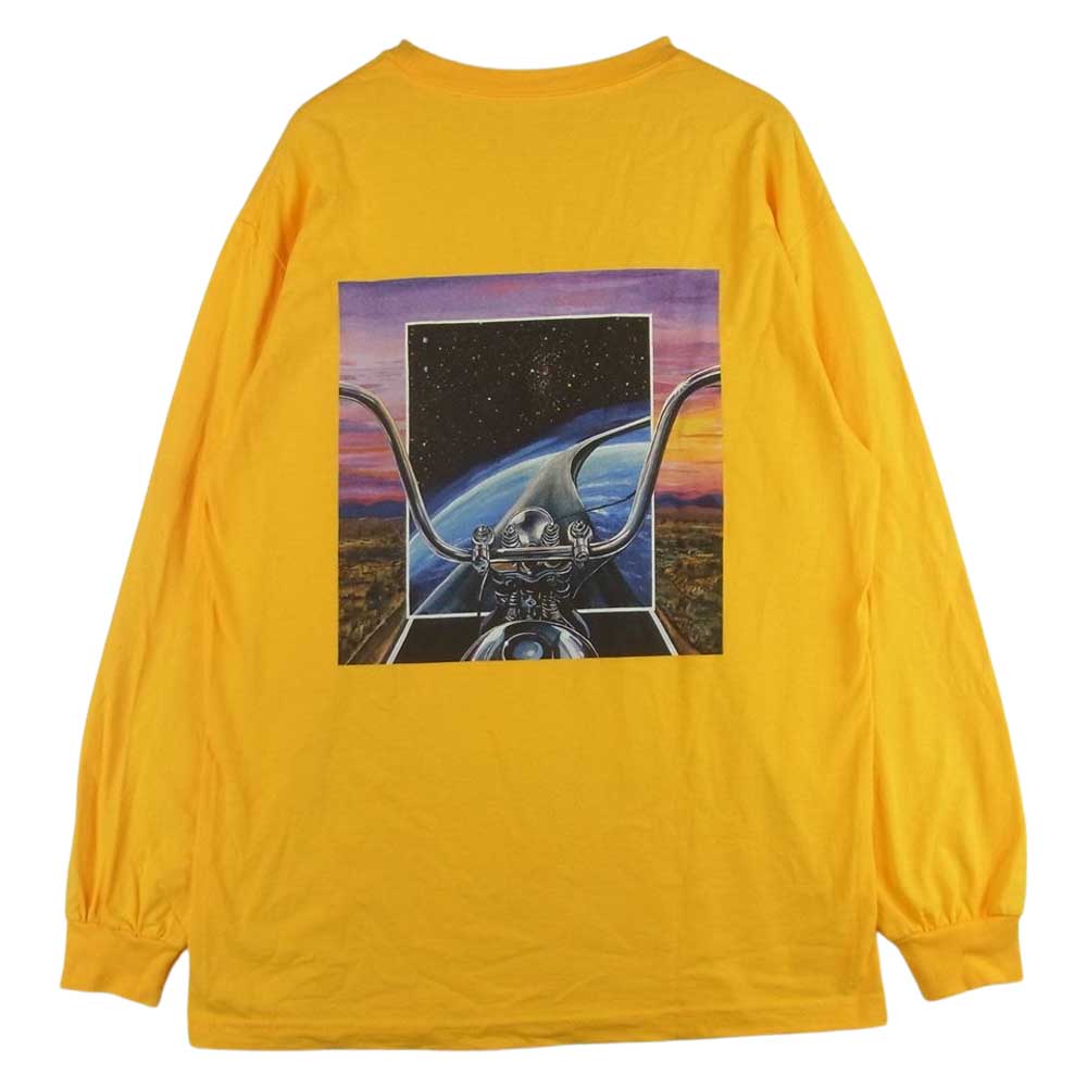 CHALLENGER チャレンジャー 21AW L/S INCEPTION TEE ロゴ バック プリント 長袖 Tシャツ イエロー系 M【中古】