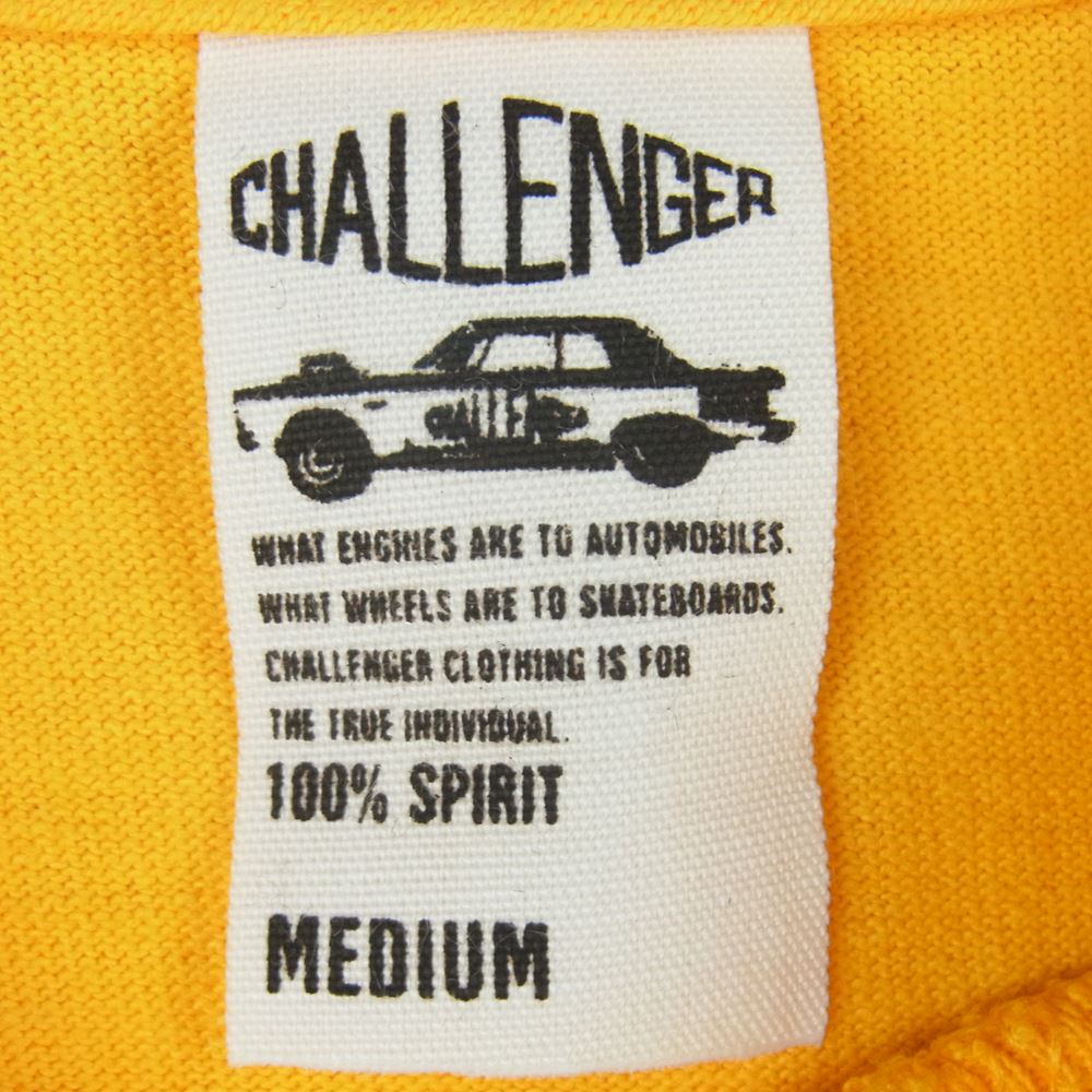 CHALLENGER チャレンジャー 21AW L/S INCEPTION TEE ロゴ バック プリント 長袖 Tシャツ イエロー系 M【中古】