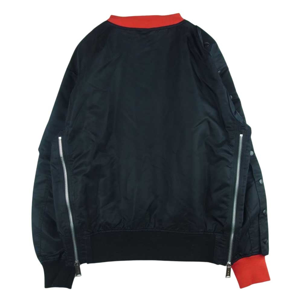 AMBUSH アンブッシュ AMBLS-102 プルオーバー MA-1 ジャケット 日本製 ブラック系 レッド系 1【中古】
