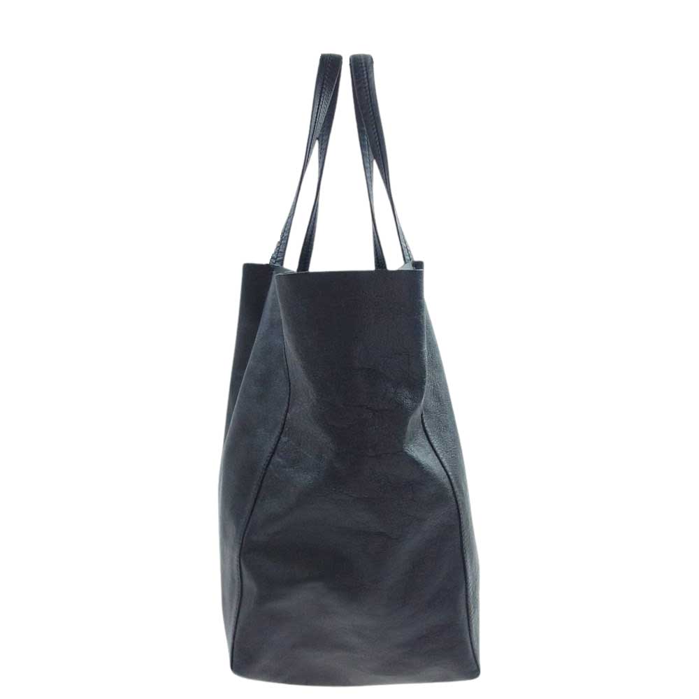 CELINE セリーヌ CABAS HORIZONTAL カバ ホリゾンタル レザー トートバッグ  ブラック系【中古】