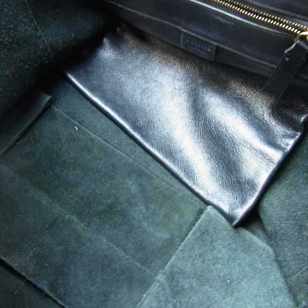 CELINE セリーヌ CABAS HORIZONTAL カバ ホリゾンタル レザー トートバッグ  ブラック系【中古】