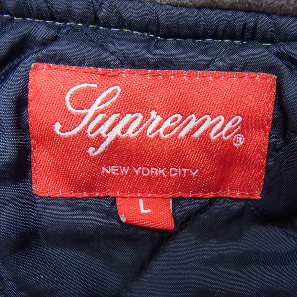 Supreme シュプリーム 22AW Fleece Hooded Denim Shirt フーデッド デニムシャツ インディゴブルー系 グレー系 L【中古】