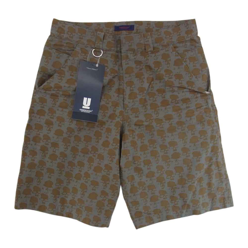 UNDERCOVER アンダーカバー 16SS UCQ4520-1 復刻 ドクロ スカル 総柄 ショーツ グレー系 1【中古】