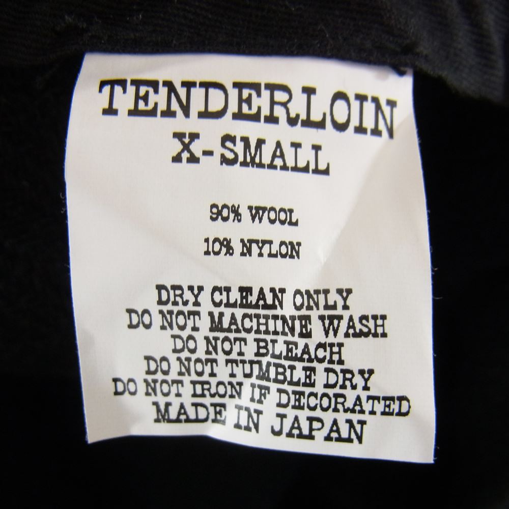 TENDERLOIN テンダーロイン 212AW MELTON TROUSERS PNT BLACK ブラック系 XS【美品】【中古】