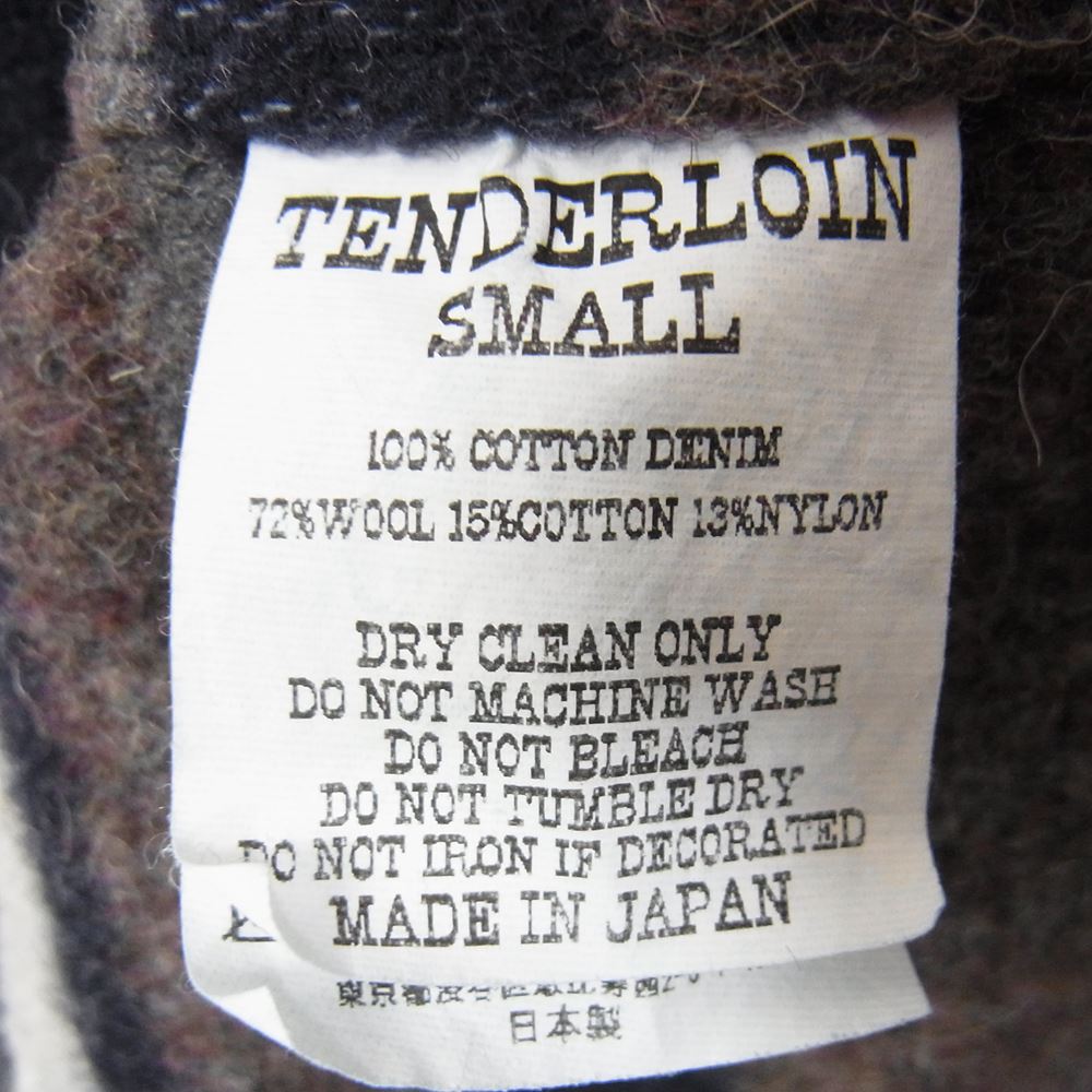 TENDERLOIN テンダーロイン 21AW DENIM BLANKET HOODED デニム ブランケット フーデッド ジャケット インディゴブルー系 S【中古】