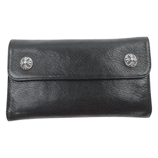 CHROME HEARTS クロムハーツ（原本無） WAVE CROSS BALL ウェーブ クロスボール ウォレット 財布 ブラック系【中古】