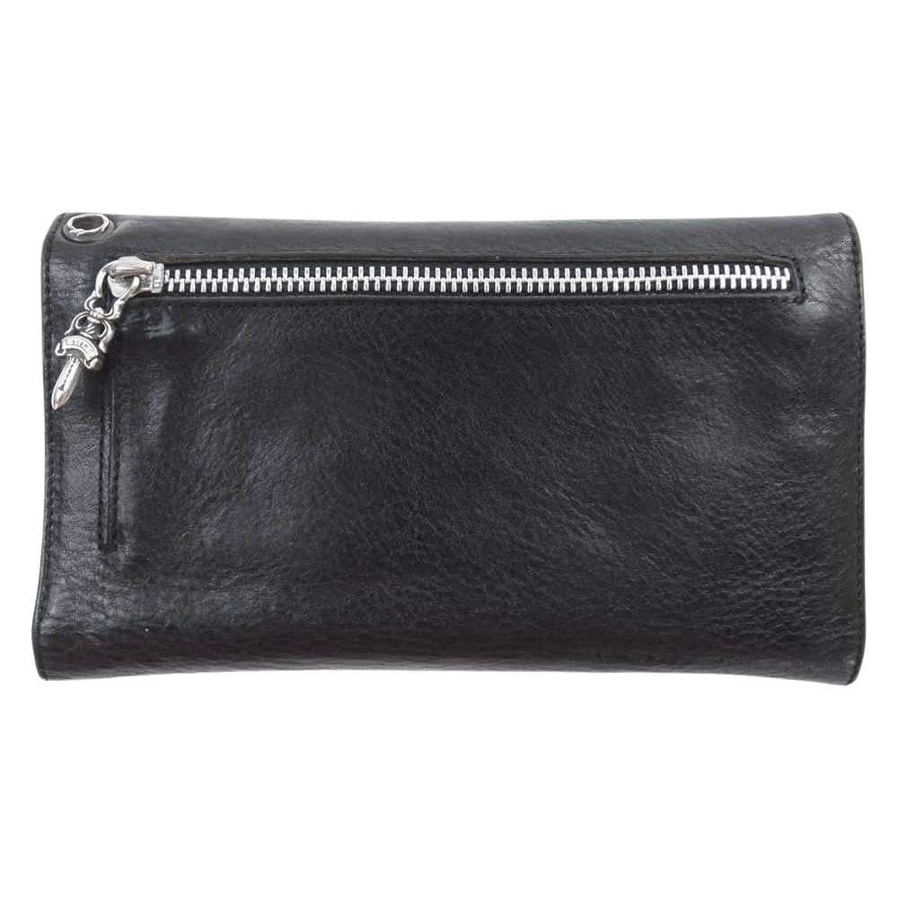 CHROME HEARTS クロムハーツ（原本無） WAVE CROSS BALL ウェーブ クロスボール ウォレット 財布 ブラック系【中古】