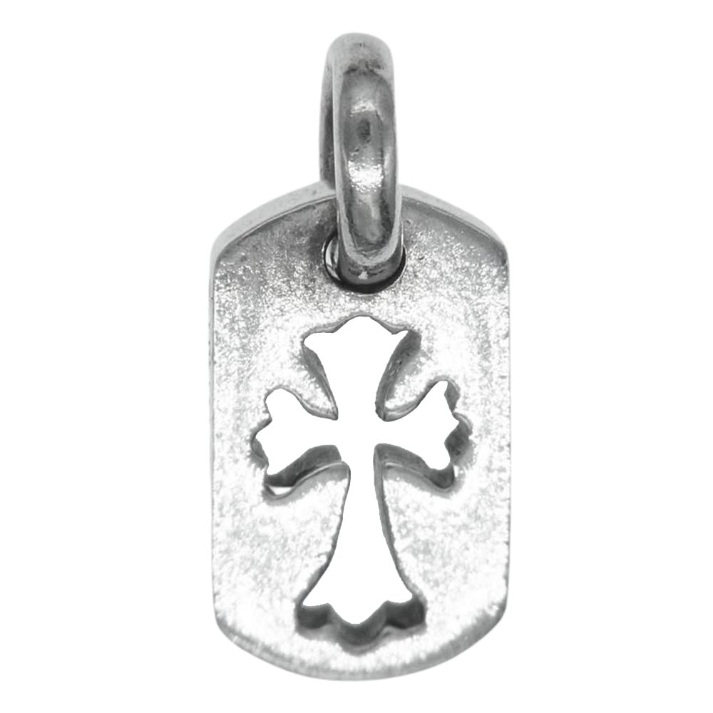 CHROME HEARTS クロムハーツ（原本無） DT TNY CO CRS タイニー カットアウト クロス ドッグタグ ペンダント シルバー系【中古】