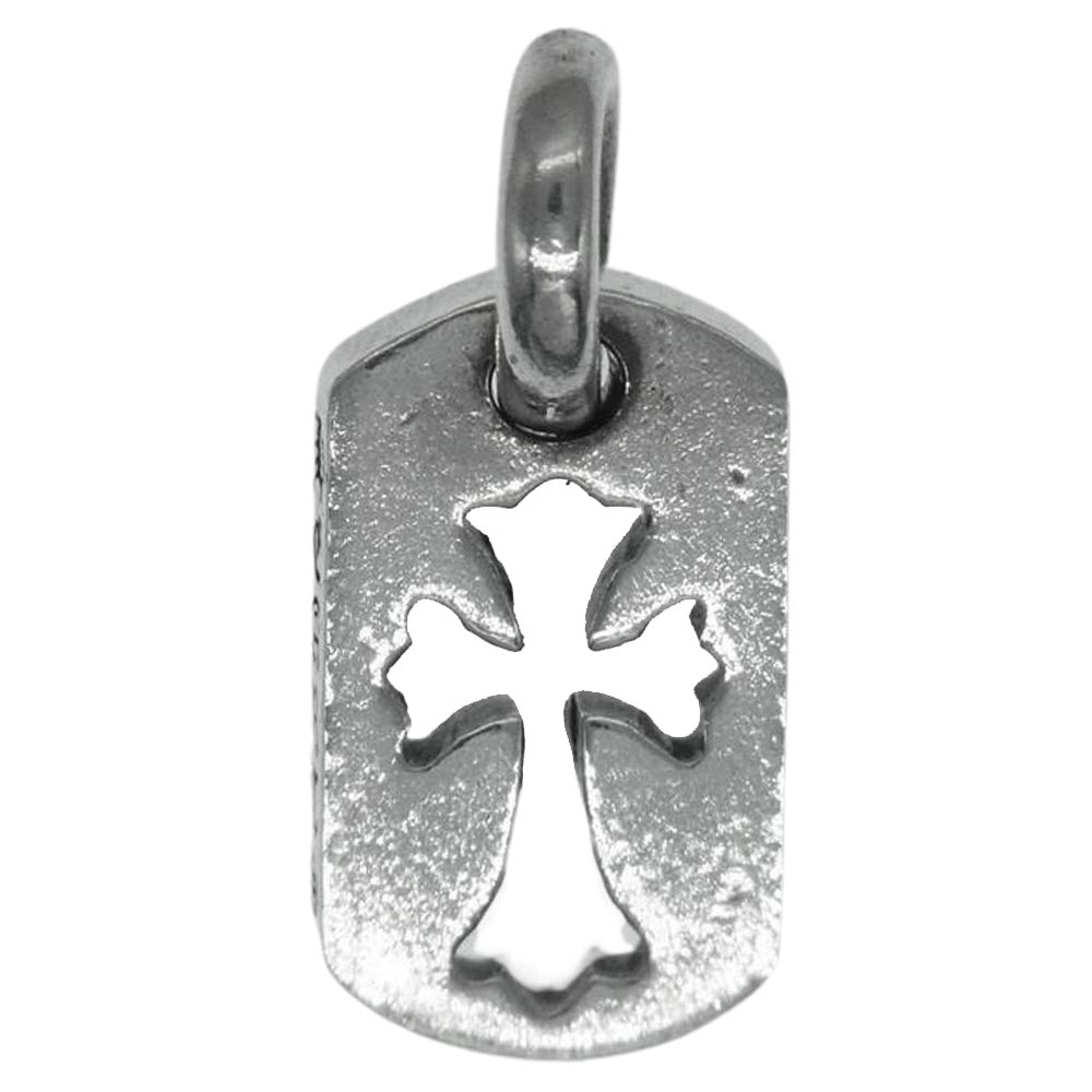 CHROME HEARTS クロムハーツ（原本無） DT TNY CO CRS タイニー カットアウト クロス ドッグタグ ペンダント シルバー系【中古】