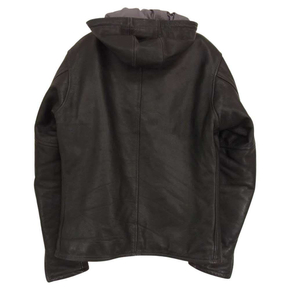 KADOYA カドヤ K'S LEATHER レザー フード ジャケット ブラック系 L【中古】