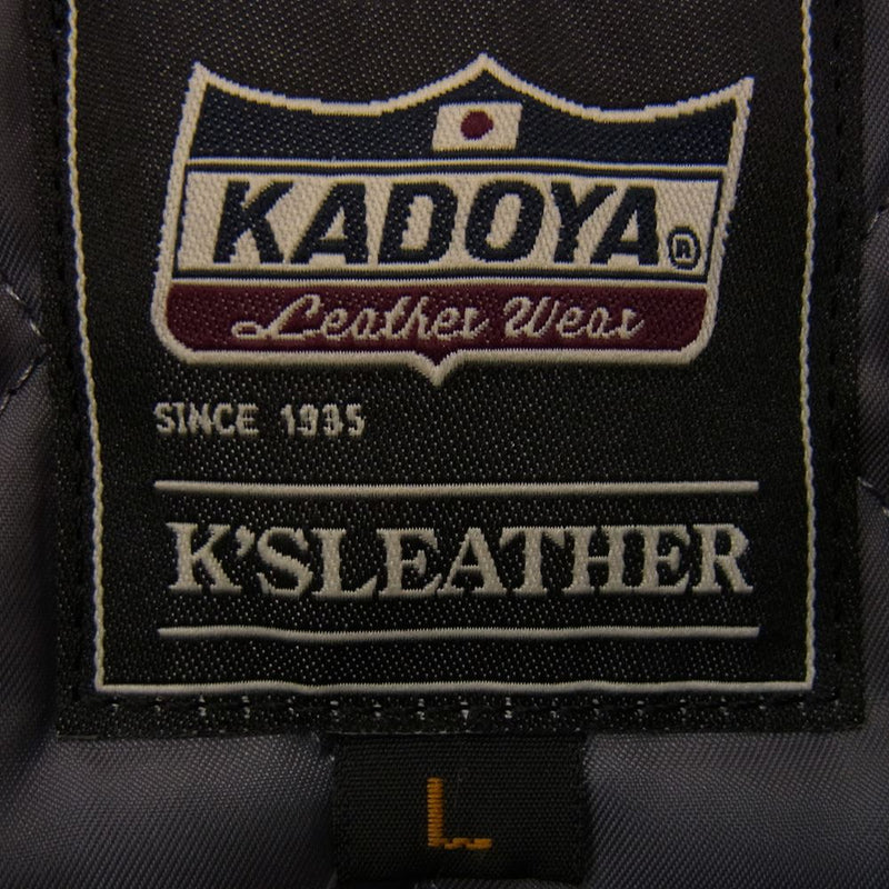 KADOYA カドヤ K'S LEATHER レザー フード ジャケット ブラック系 L【中古】