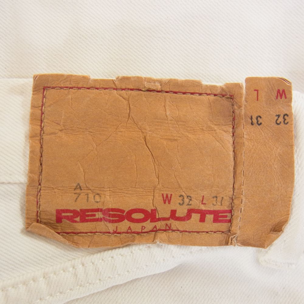 RESOLUTE リゾルト A710  ホワイト デニム パンツ ジーパン  ホワイト系 32【中古】