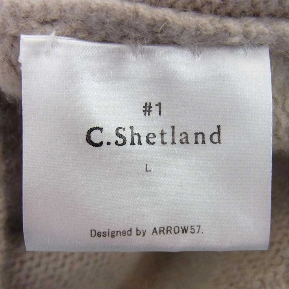 アロー57 Shetland カシミヤ 100％ ニット ベージュ系 L【中古】