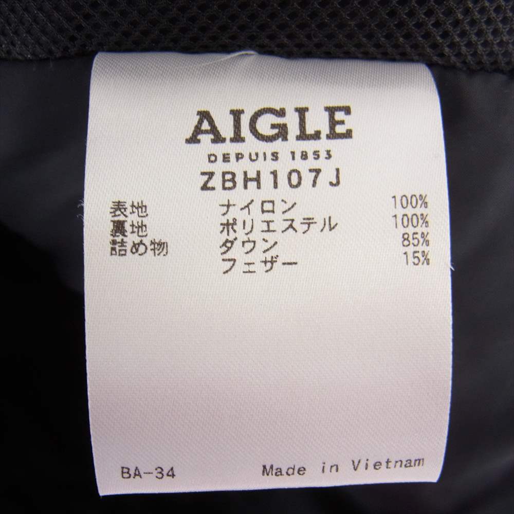 AIGLE エーグル zbh107j 透湿防水 ソルティ ダウン パーカ ジャケット ネイビー系 M【中古】