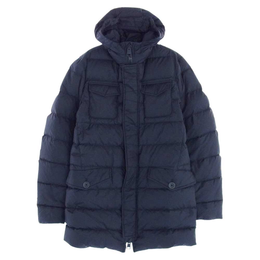 Herno ヘルノ 22AW PI0191U 12004 9200 フード付 ダウン コート ネイビー系 44【中古】