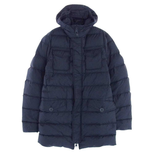 Herno ヘルノ 22AW PI0191U 12004 9200 フード付 ダウン コート ネイビー系 44【中古】
