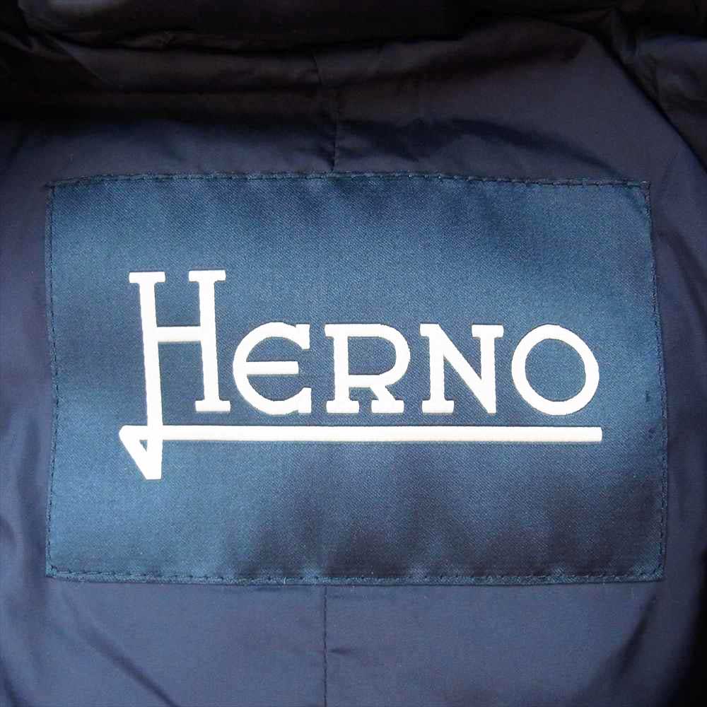 Herno ヘルノ 22AW PI0191U 12004 9200 フード付 ダウン コート ネイビー系 44【中古】