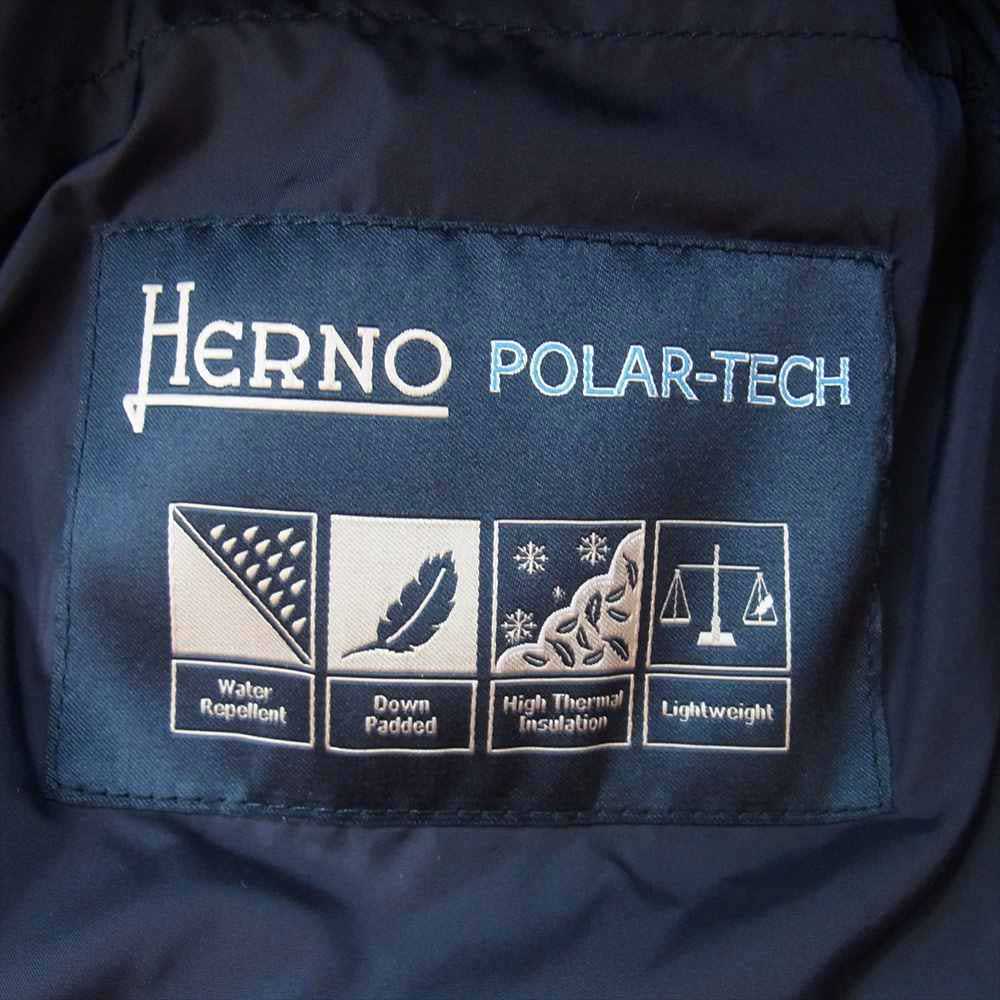 Herno ヘルノ 22AW PI0191U 12004 9200 フード付 ダウン コート ネイビー系 44【中古】