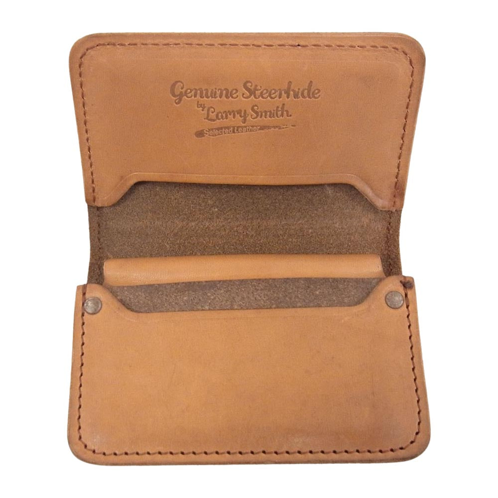 LARRY SMITH（ラリースミス）レザーケース ブラウン LARRY SMITH ラリースミス レザー ウォレット 二つ折り 財布 カード