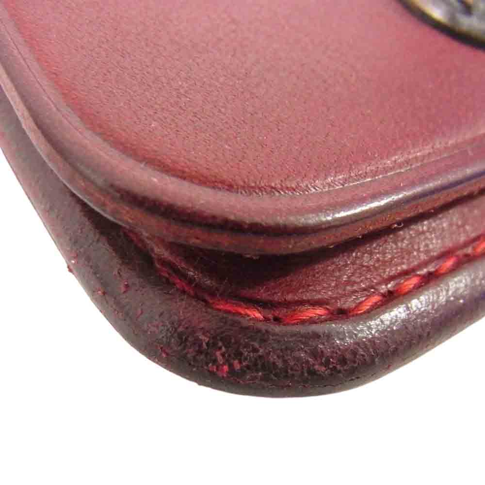 STOPLIGHT ストップライト BOOTS LEATHER アイアンクロスボタン コインケース 小銭入れ レッド レッド系【中古】