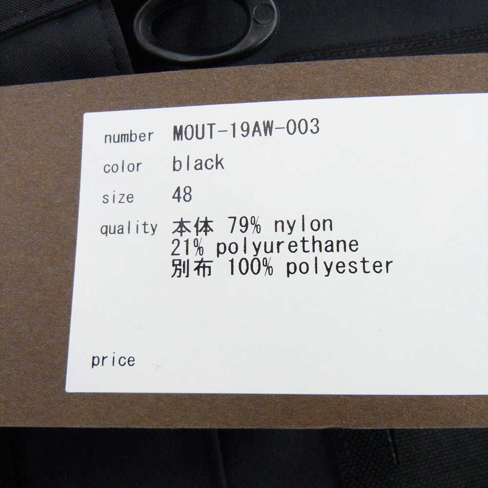 マウトリーコンテーラー MOUT-19AW-003 c change Pants c change Pants ナイロン チェンジ ハードシェル パンツ ブラック系 48【美品】【中古】