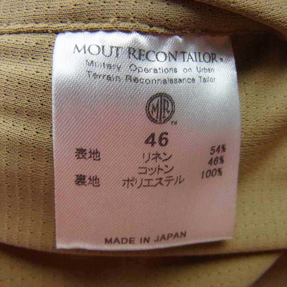 マウトリーコンテーラー × WILD THINGS ワイルドシングス tactical blouson リネン混 タクティカル ブルゾン ジャケット ライトブラウン系 46【中古】