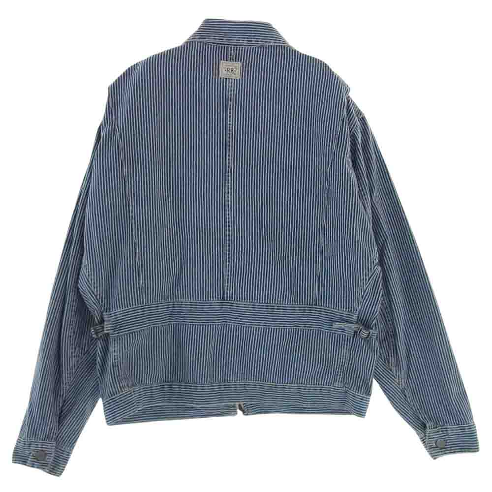 RRL ダブルアールエル ヒッコリーストライプ ワーク ジャケット ホワイト系 インディゴブルー系 S【中古】